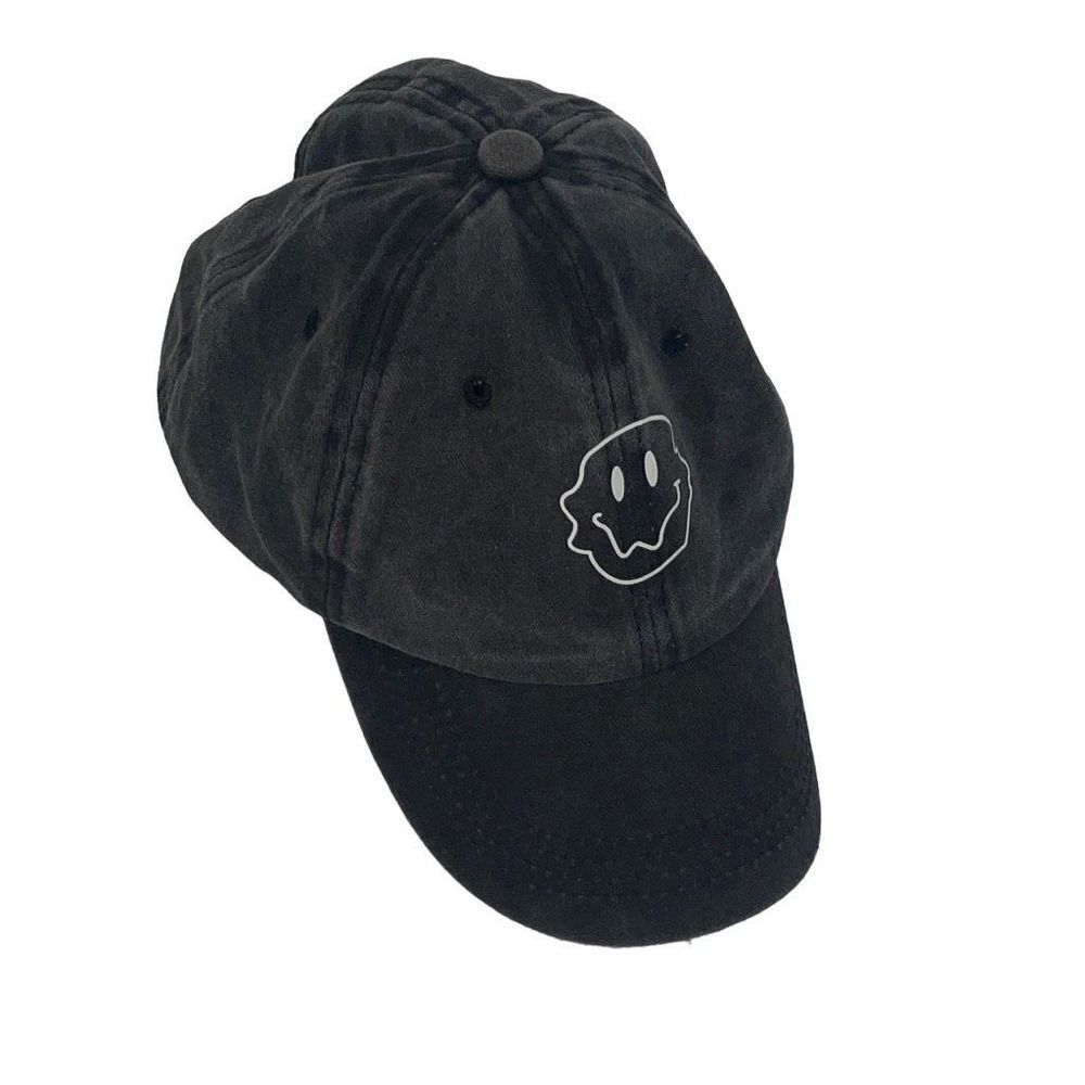 Y.F Unisex Baseball Cap Hat Adjustable Smiley Face Print Outdoor Summer One Size